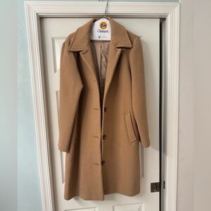 Abercrombie & Fitch Tan Wool Trench Coat